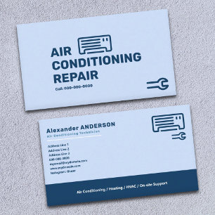 Air Conditioning Repair Services Business Card