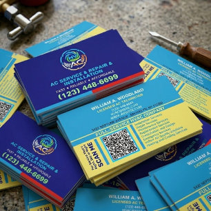 Air Conditioning Services   HVAC Heating & Cooling Business Card