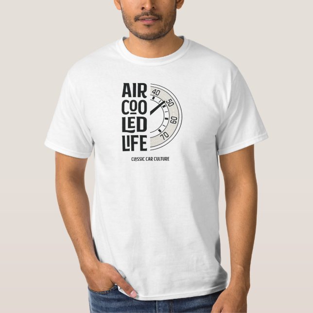 Air cooled Life - Speedo tachometer GaugeCar Cultu T-Shirt (Front)