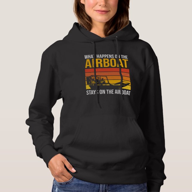 Air cushion boat airboat hoodie (Front)