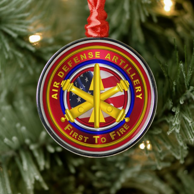 Air Defence Artillery Metal Ornament (Tree)