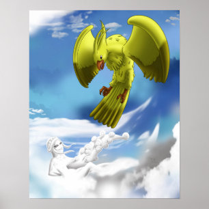 Air Element and Bird Poster