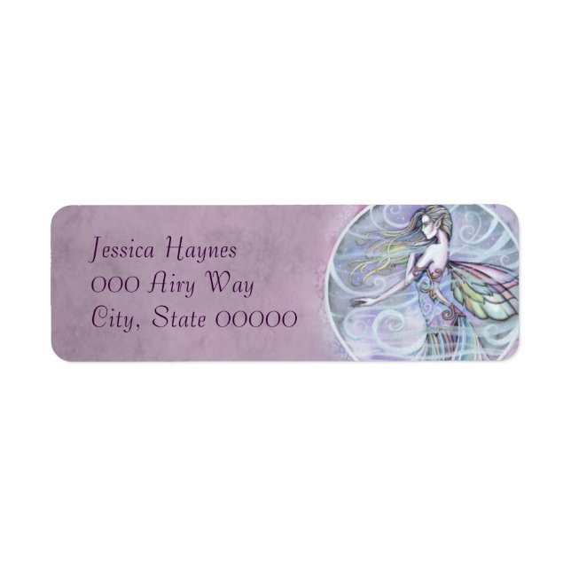 Air Element Fairy Fantasy Art Return Address Label (Front)