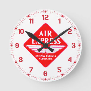 Air Express by Railway Express Agency Wall Clock