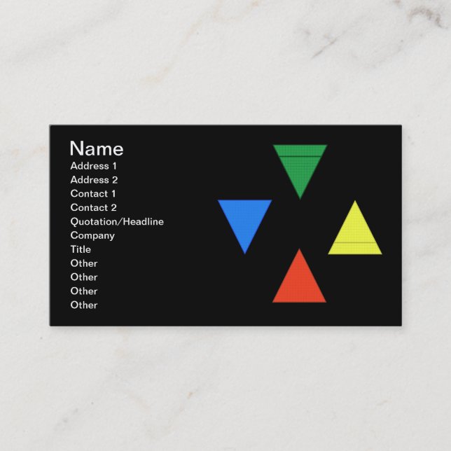 Air Fire Water Earth Business Card (Front)