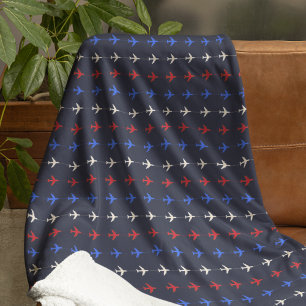 Air Fly Aero Airlines Aeroplanes Fleece Blanket