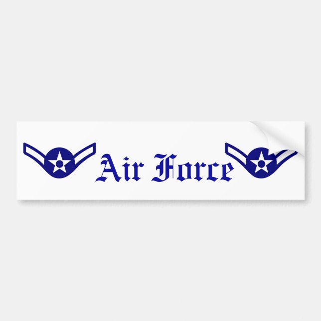 air force Airman rank Bumper Sticker (Front)