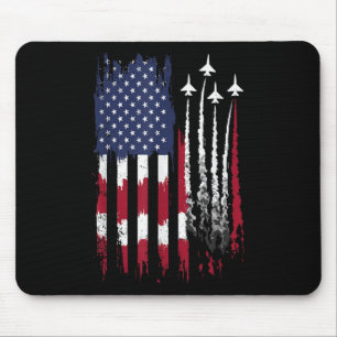 Air Force American Flag Patriotic Red White Blue 4 Mouse Pad