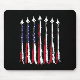 Air Force American Usa Flag 4th Of July Patriotic Mouse Pad