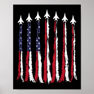 Air Force American Usa Flag 4th Of July Patriotic Poster