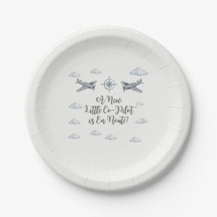 Air Force Baby Shower Plate Little Co-Pilot