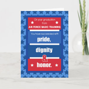 Air Force Basic Training Graduation Congratulation Card