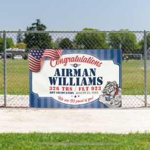 Air Force BMT Graduation 326 TRS Bulldogs 4x2.5' Banner