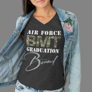Air Force BMT Graduation Bound Dark Colour V-Neck T-Shirt