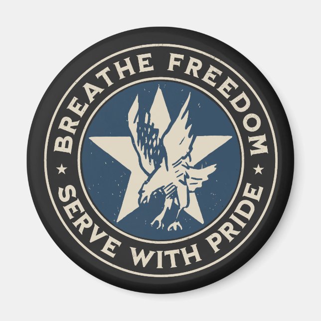 Air Force - Breathe freedom, serve with pride. Magnet (Front)