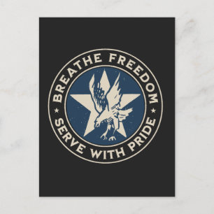 Air Force - Breathe freedom, serve with pride. Postcard