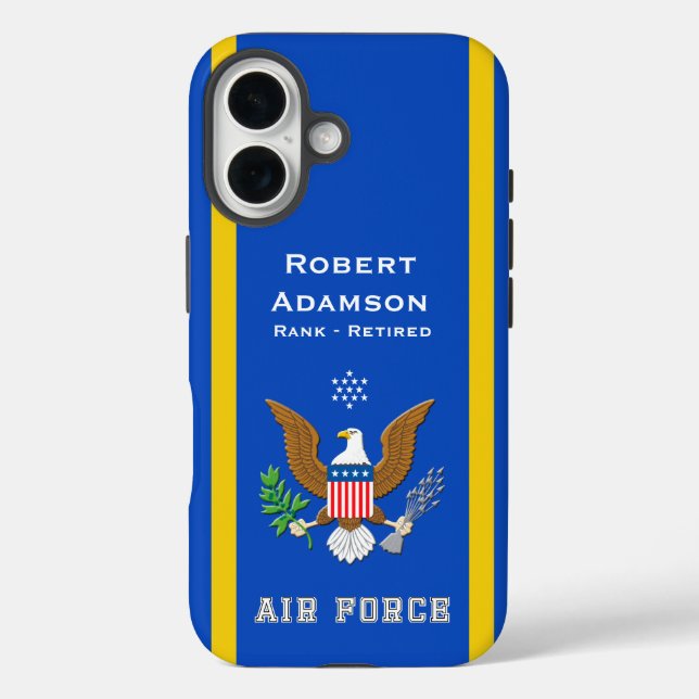 Air Force colours and Defence Emblem personalise Case-Mate iPhone Case (Back)
