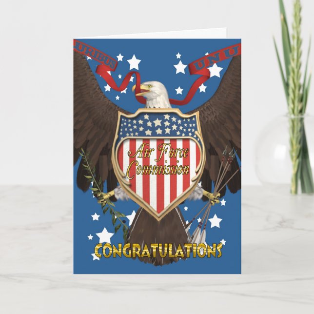 Air Force Commissioning Congratulations Card (Front)