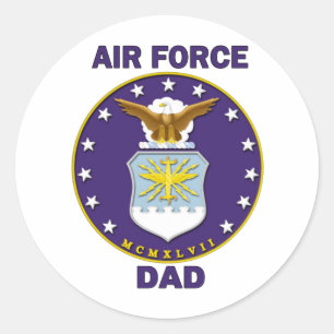 Air Force Dad Classic Round Sticker