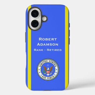 Air Force Emblem and colours personalise iPhone 16 Case