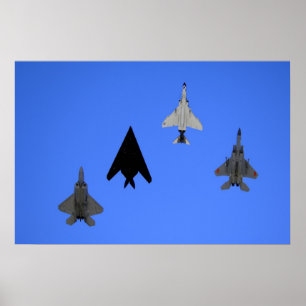 Air Force Fighter Jet Formation Poster