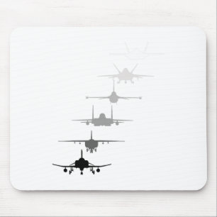 Air Force Fighter Jets F-4 F-111 F-15 F-16 F-22 F- Mouse Pad