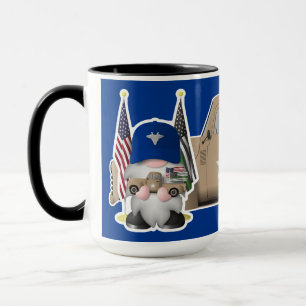 Air Force Gnome with Military Truck Mug