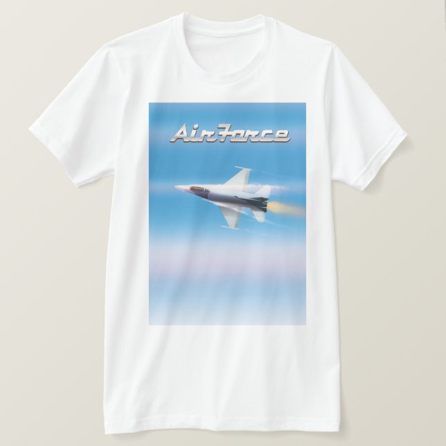 Air Force Jet Poster T-Shirt (Design Front)