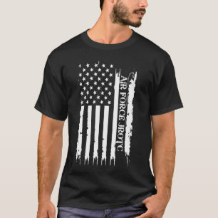 Air Force JROTC United States Distressed w US Flag T-Shirt