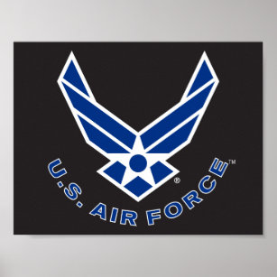 Air Force Logo - Blue Poster