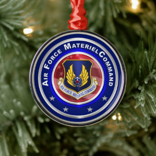 Air Force Materiel Command Customised Christmas Metal Ornament