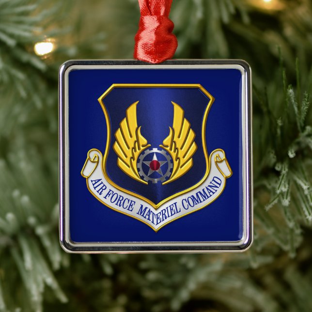 Air Force Materiel Command Customised Christmas Metal Ornament (Tree)