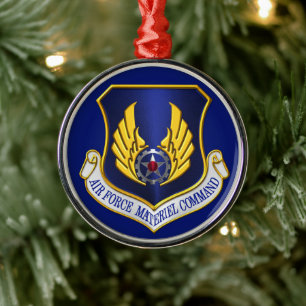 Air Force Materiel Command Customised Christmas Metal Ornament