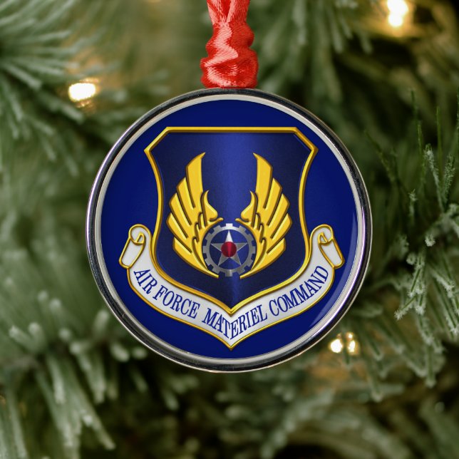 Air Force Materiel Command Customised Christmas Metal Ornament (Tree)