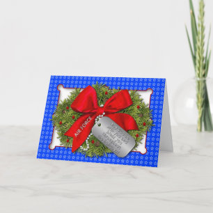 AIR FORCE MILITARY HOLIDAY - CHRISTMAS WREATH CARD