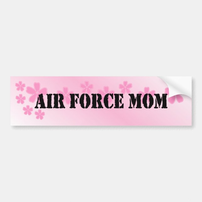 Air Force Mum Deep Pink Bumper Sticker (Front)