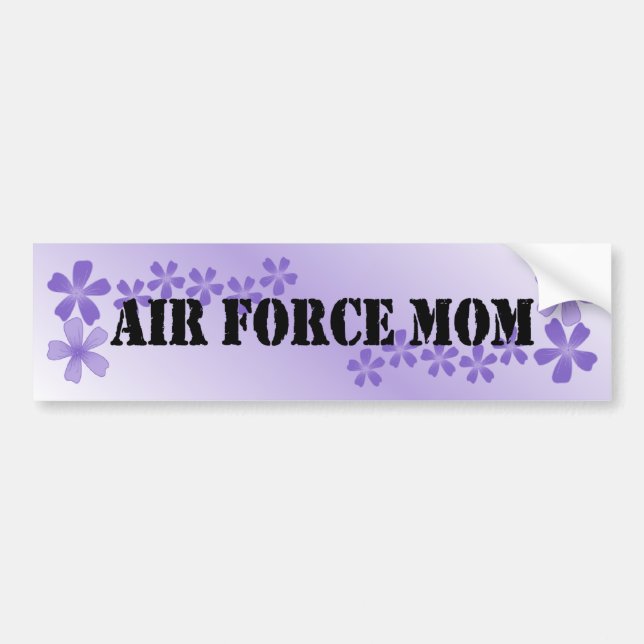 Air Force Mum Lilac Bumper Sticker (Front)