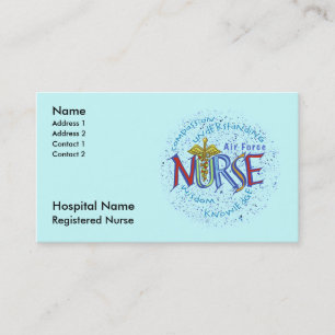 Air Force Nurse Motto Appointment Card