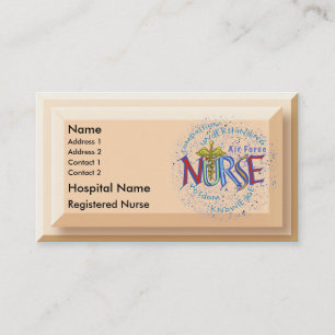 Air Force Nurse Motto Appointment Card