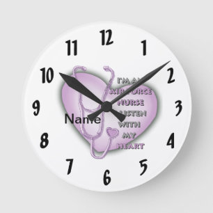 Air Force Nurse Purple Heart clock