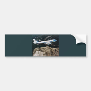 Air Force One over Mt. Rushmore Bumper Sticker