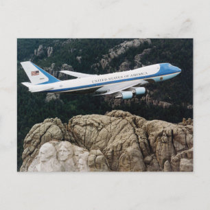 Air Force One over Mt. Rushmore Postcard