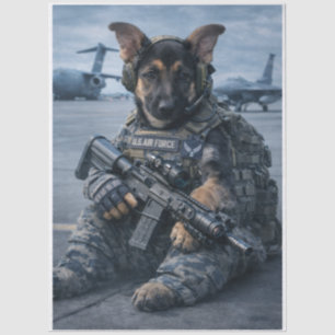 Air Force Pupper Tissue Paper