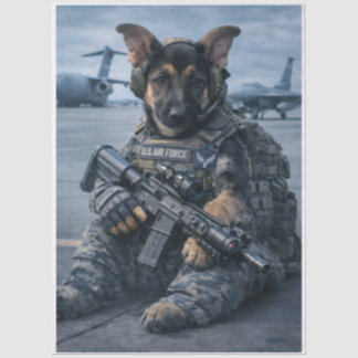Air Force Pupper  Tissue Paper