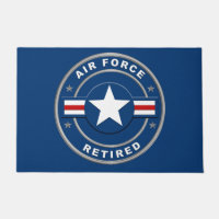 Air Force Retired Veteran Door Mat