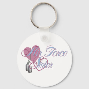 Air Force Sister Hearts N Dog Tags Key Ring
