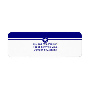 Air Force Star Return Address Label