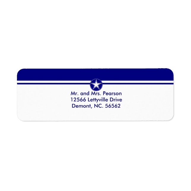 Air Force Star Return Address Label (Front)