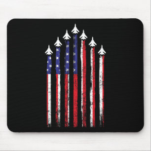 Air Force Us Veterans 4th Of July American Flag In Mouse Pad