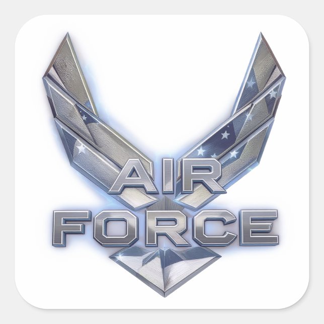 Air Force (USAF) Square Sticker (Front)